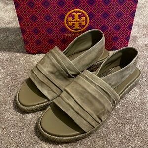 Tory Burch Suede Espadrille Sandals